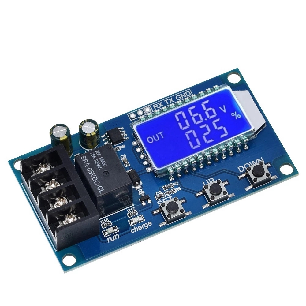 6-60v 10A Lithium Battery Charge Control Module Protection Board with Overcharge Switch XY-L10A