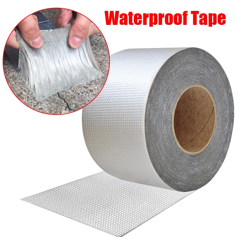Waterproof Tape Aluminum Foil Thicken Butyl Tape Wall Crack Roof Duct Repair Adhesive Tape