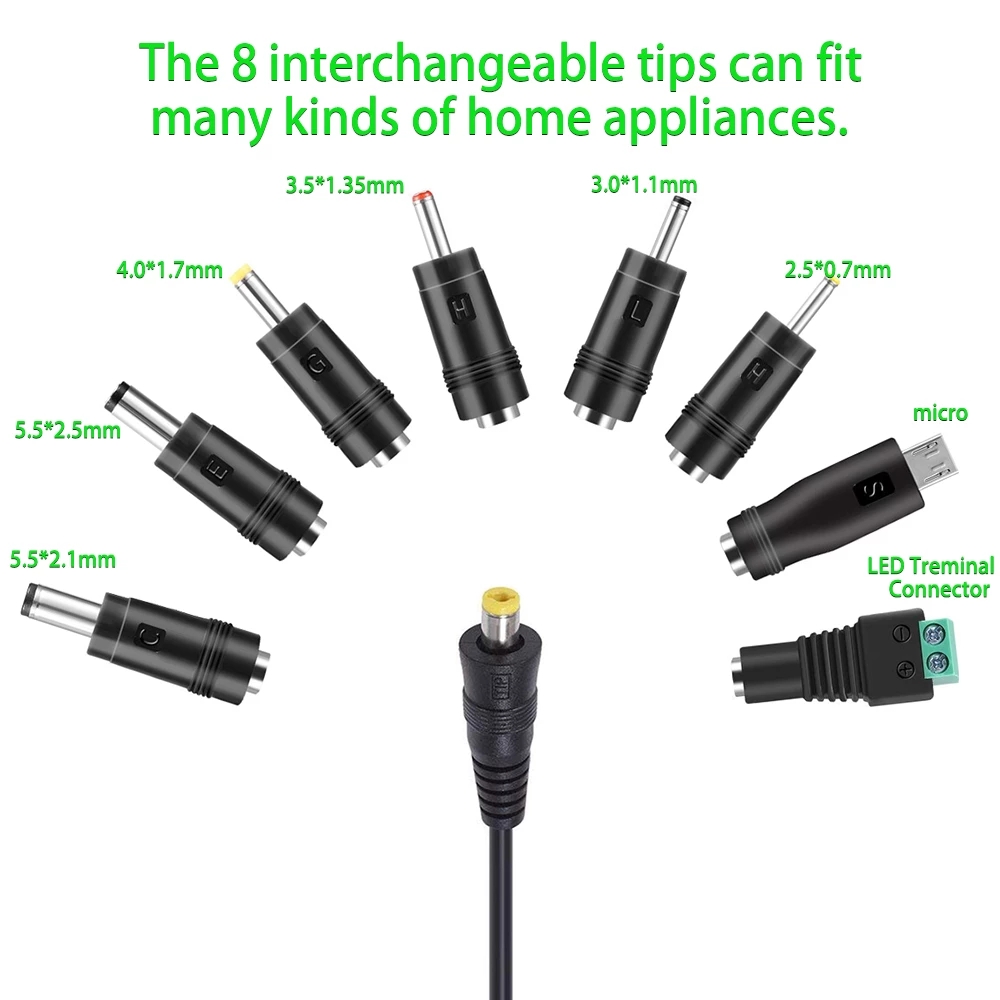 30W AC/DC Adapter Adjustable Power Supply 3V 4.5V 5V 6V 7.5V 9V 12V 2A 2.5A Adaptor Charger