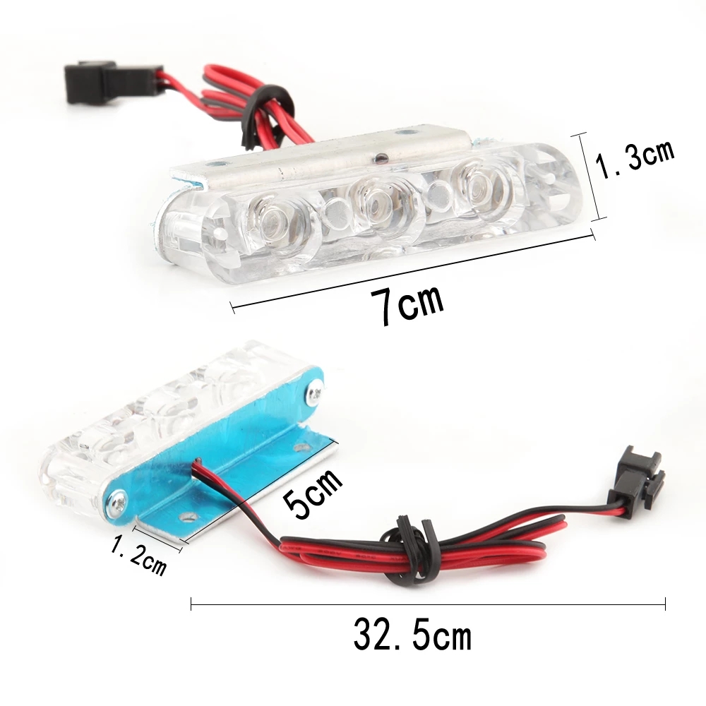 Police Flashing Warning LED Rear Brake Stop Lights Strobe Red Blue Light Auto Flash Light 3 LED 12V