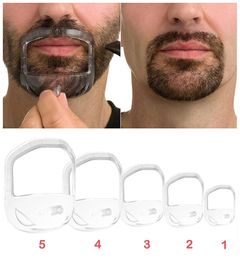 5Pcs/set Beard Styling Template Shower Salon Mustache Shaving Shave for Beard Shape Style Barba Comb 5pcs as picture