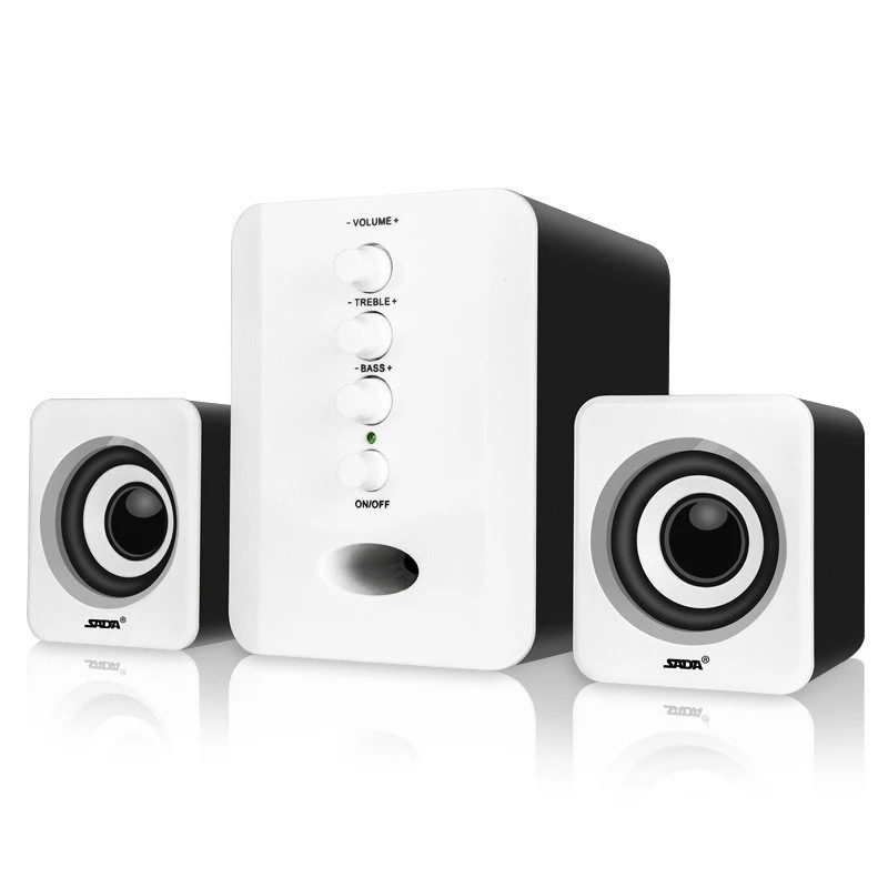 SADA D-202 USB Wired Combination Speakers Computer Bass Stereo Music Player Subwoofer Sound Box