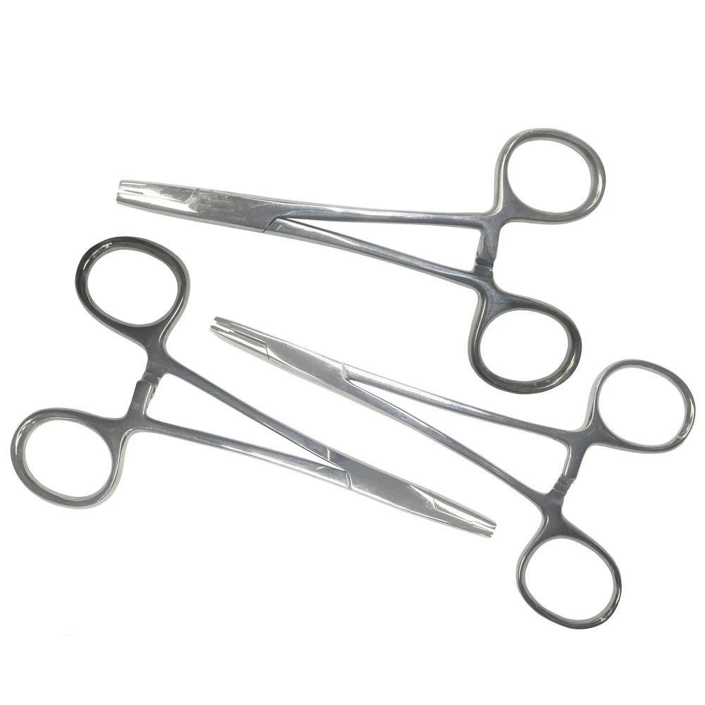 1PC Piercing Tool Puncture Tool Professional Surgical Steel Triangle Close Ring Needle Pipe Clamp