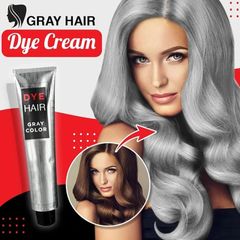 New Smoky Gray Hair Dye Light Grey Silver Grandma Gray Color Unisex Color Dye Cream Punk Style Gray one size