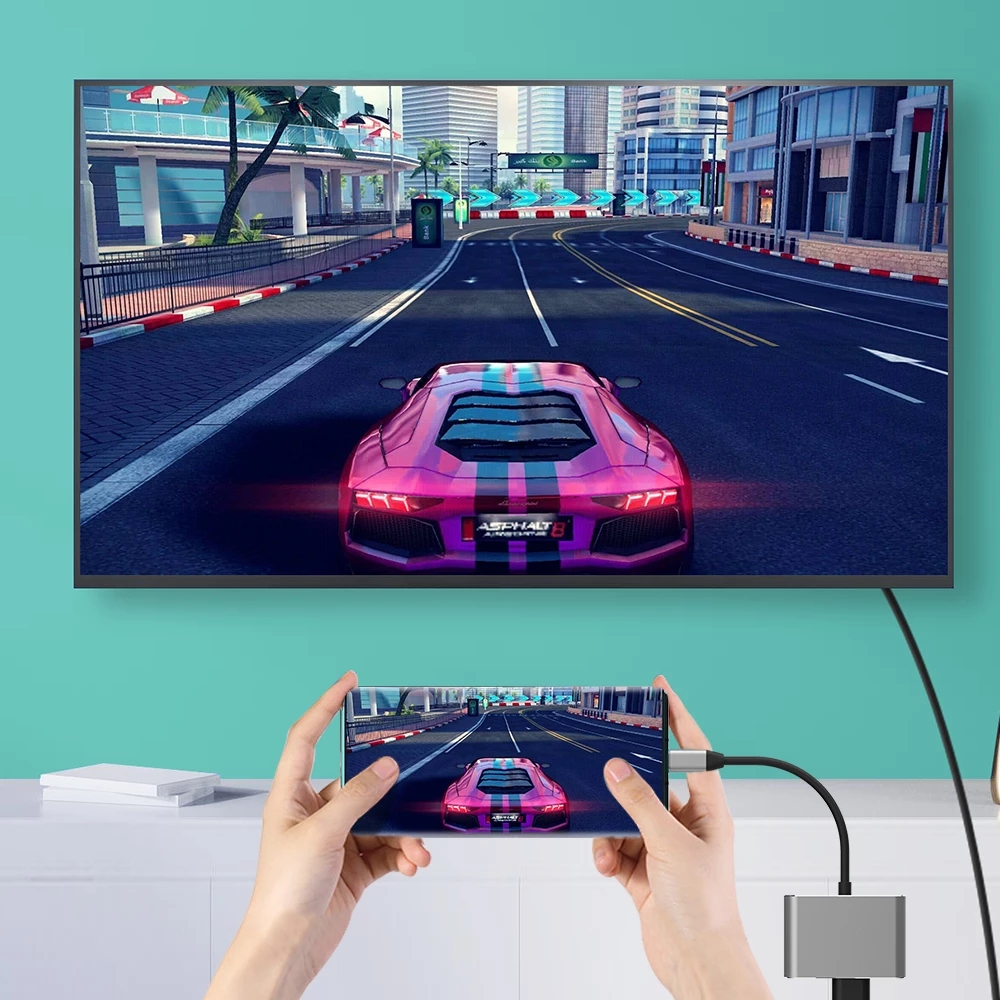 USB-C To HDMI 3 in 1 Cable Converter  Mac NS Usb 3.1 Type C To HDMI 4K Adapter Cable
