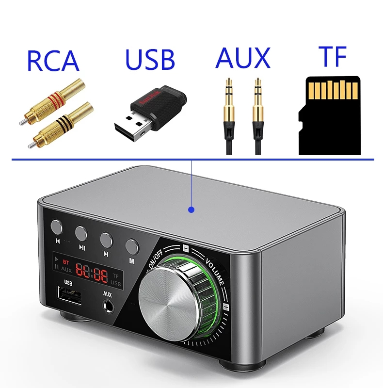 50WX2 Bluetooth 5.0 Power Amplifier Board TPA3116 Receiver Stereo