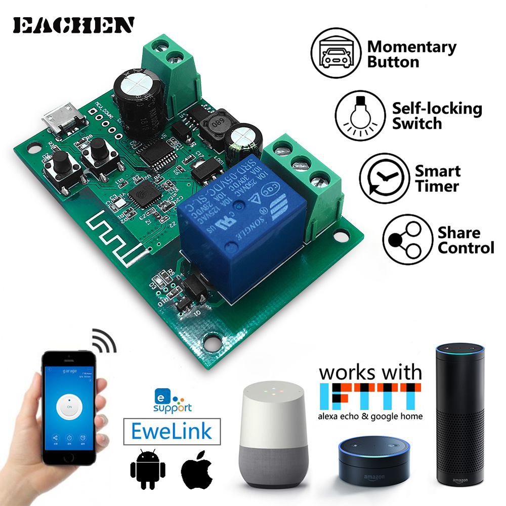 Smart life APP WiFi Wireless Relay Module Single-way Inching Switch Remote Control Access contr Work