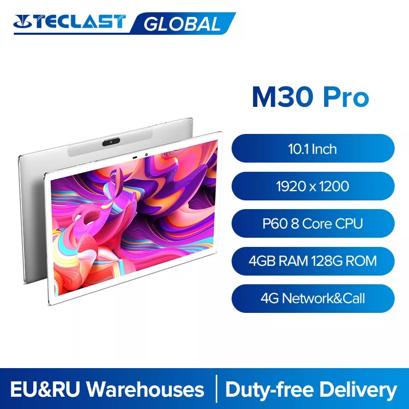 10.1 Inch Tablet 8 Core 4G Call Android 10.0 Phablet 1920x1200 IPS 4GB RAM 128GB ROM Tablets PC Dual