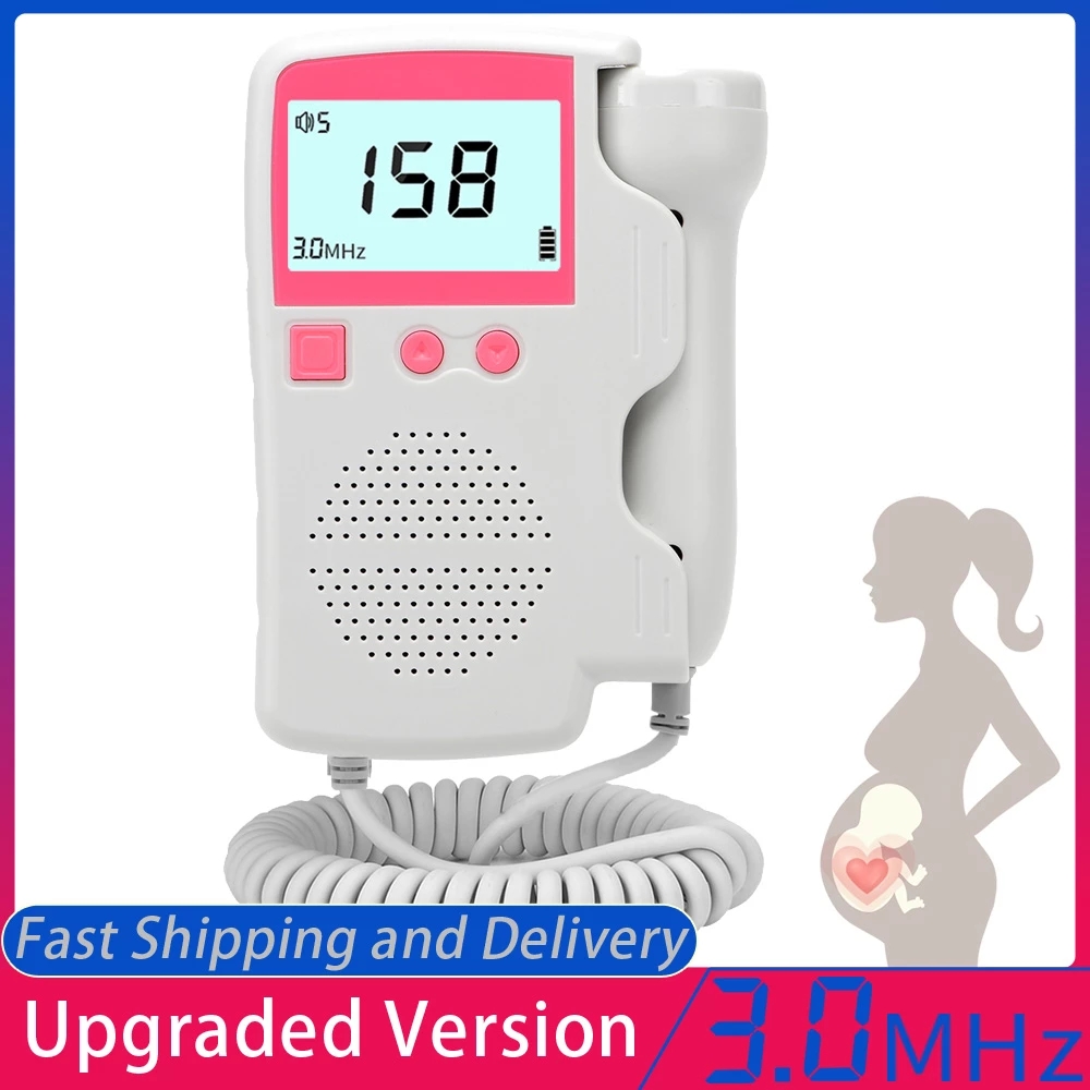 Doppler Fetal Heart rate Monitor Home Pregnancy Baby Fetal Sound Heart Rate Detector LCD Display