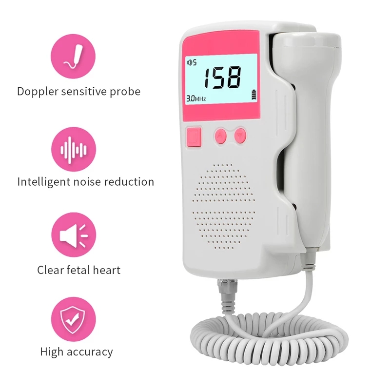 Doppler Fetal Heart rate Monitor Home Pregnancy Baby Fetal Sound Heart Rate Detector LCD Display