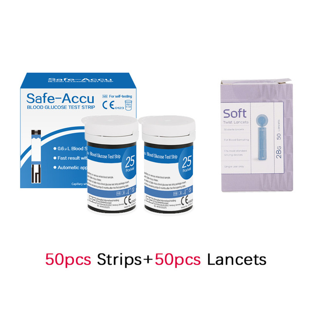 blood glucose test strips Suitable for Safe Accu with Lancets Blood Sugar Detection Glucometer