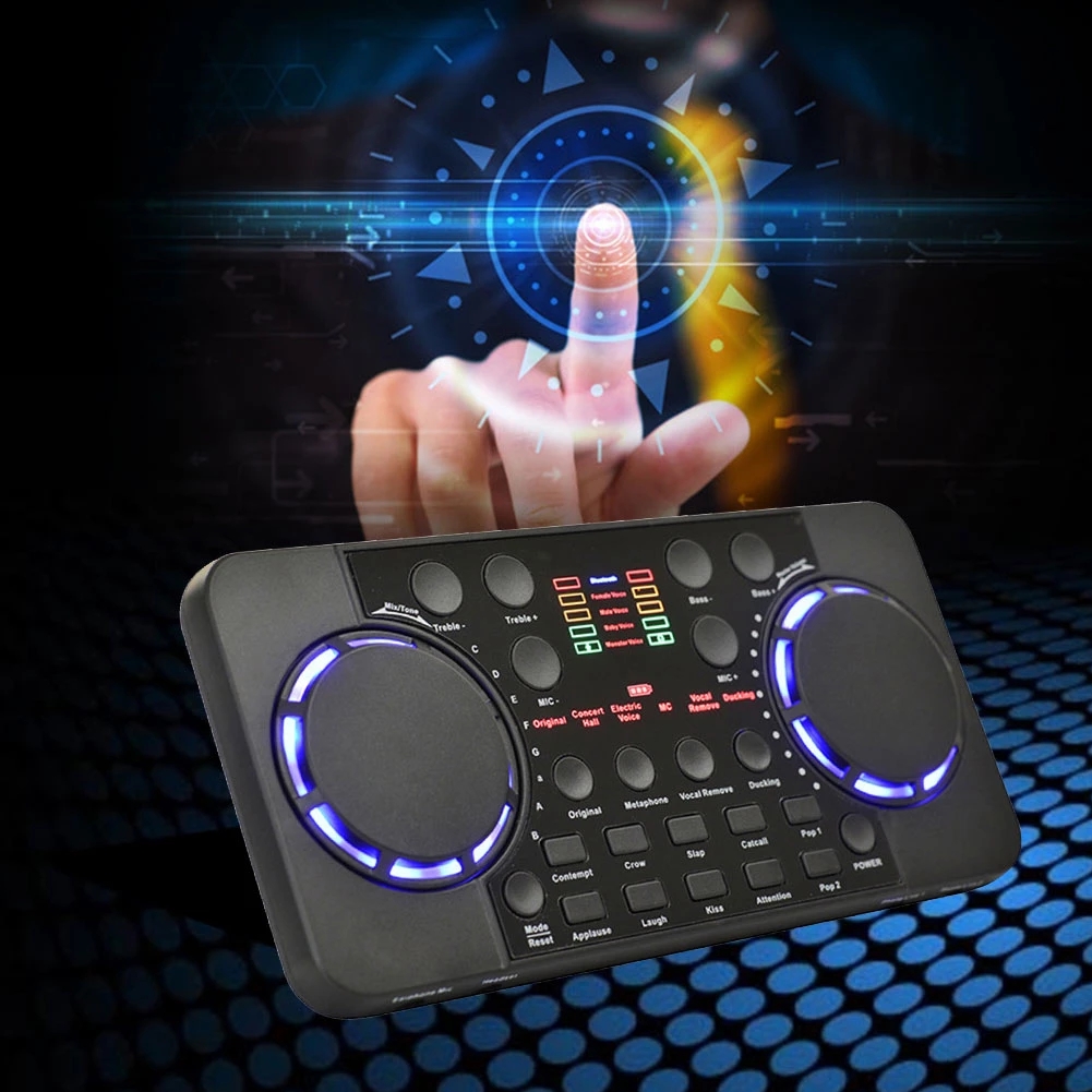 Mixer Live Broadcast Studio Singing Noise Reduction Portable External Bluetooth 4.0 Sound Card