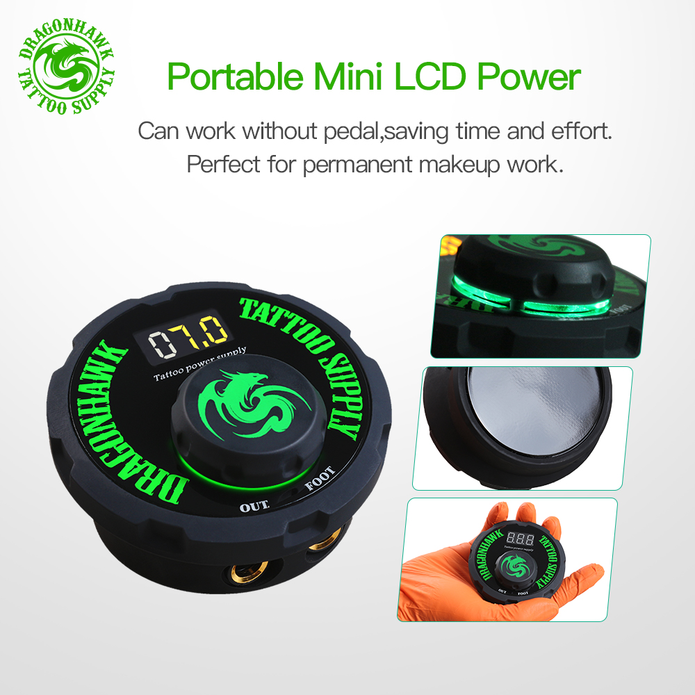 Tattoo Rotary Machine Pen Style Set Tattoo Kit LCD Power Pedal