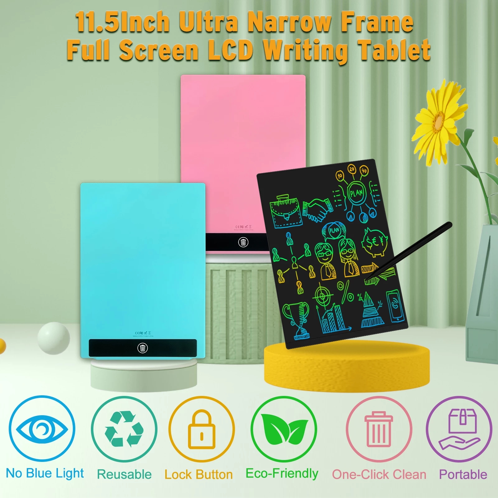 LCD Writing Tablet Super Thin Full Screen Electronic Drawing Doodle Board