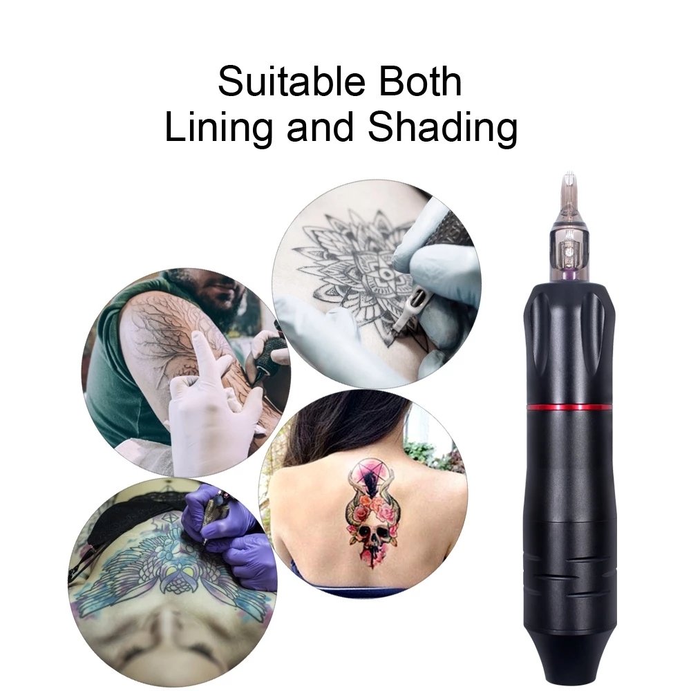Tattoo Machine Kit Tattoo Pen Machine with Wireless Tattoo Power Supply Cartridge Needles Complete