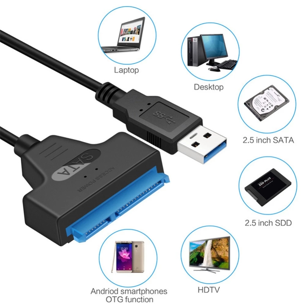 USB SATA 3 Cable Sata To USB 3.0 Adapter UP To 6 Gbps Support 2.5Inch External SSD HDD Hard Drive