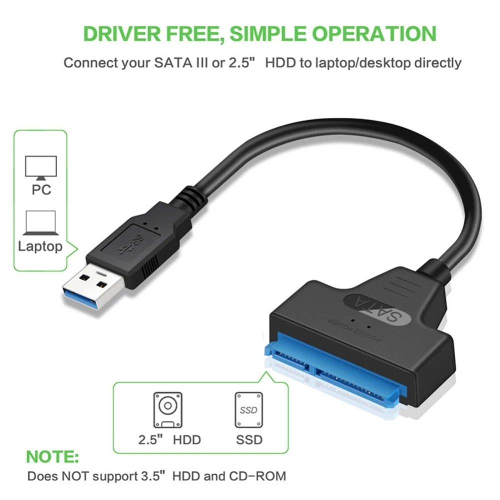 USB SATA 3 Cable Sata To USB 3.0 Adapter UP To 6 Gbps Support 2.5Inch External SSD HDD Hard Drive