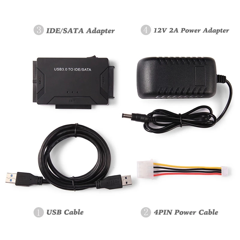 SATA to USB IDE Adapter USB 3.0 2.0 Sata 3 Cable for 2.5 3.5 Hard Disk Drive HDD SSD Converter IDE