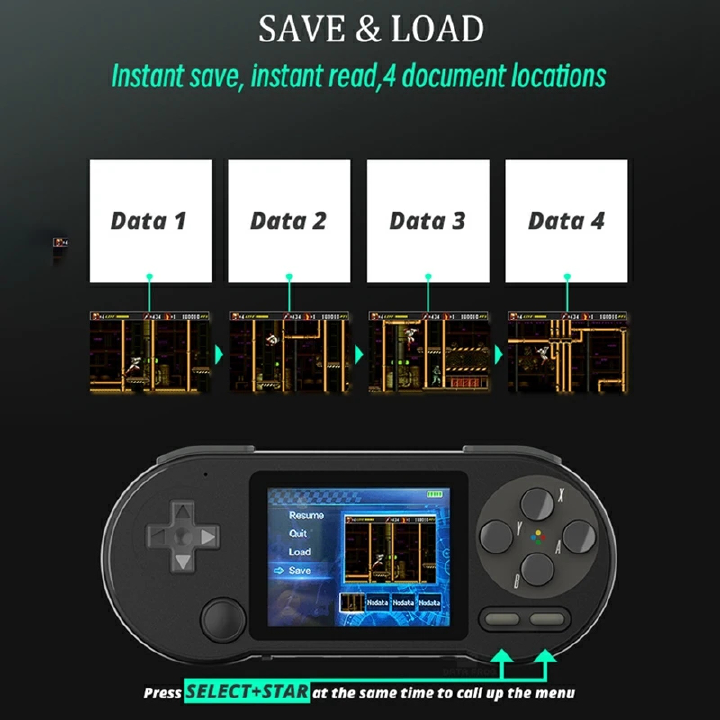 SF2000 Handheld Game Console+Handle Built-In 6000 Games Classic Mini 3 Inch Video Game Console Support AV Output
