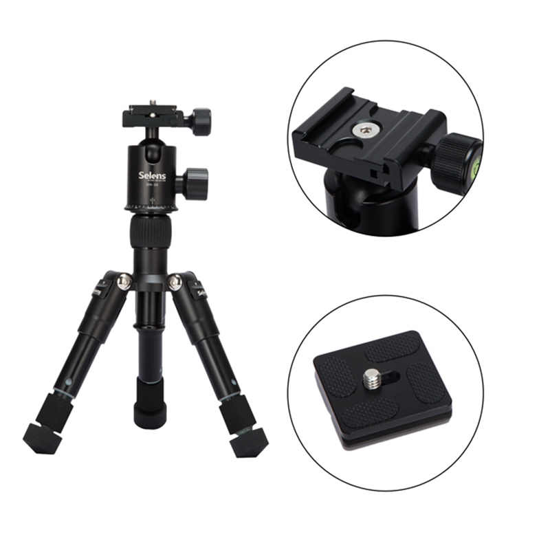 Selens Mini Travel Tripod Aluminum Alloy Foldable Monopod Stand for Universal Camera Top Quality