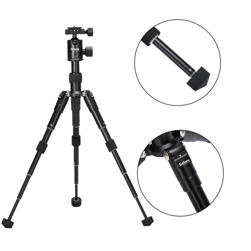 Selens Mini Travel Tripod Aluminum Alloy Foldable Monopod Stand for Universal Camera Top Quality