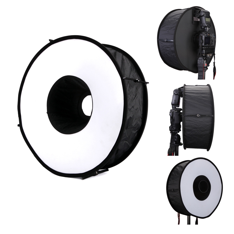Diffuser 45cm Camera Photo Flashgun Ring Flash Round Flash Diffuser Softbox