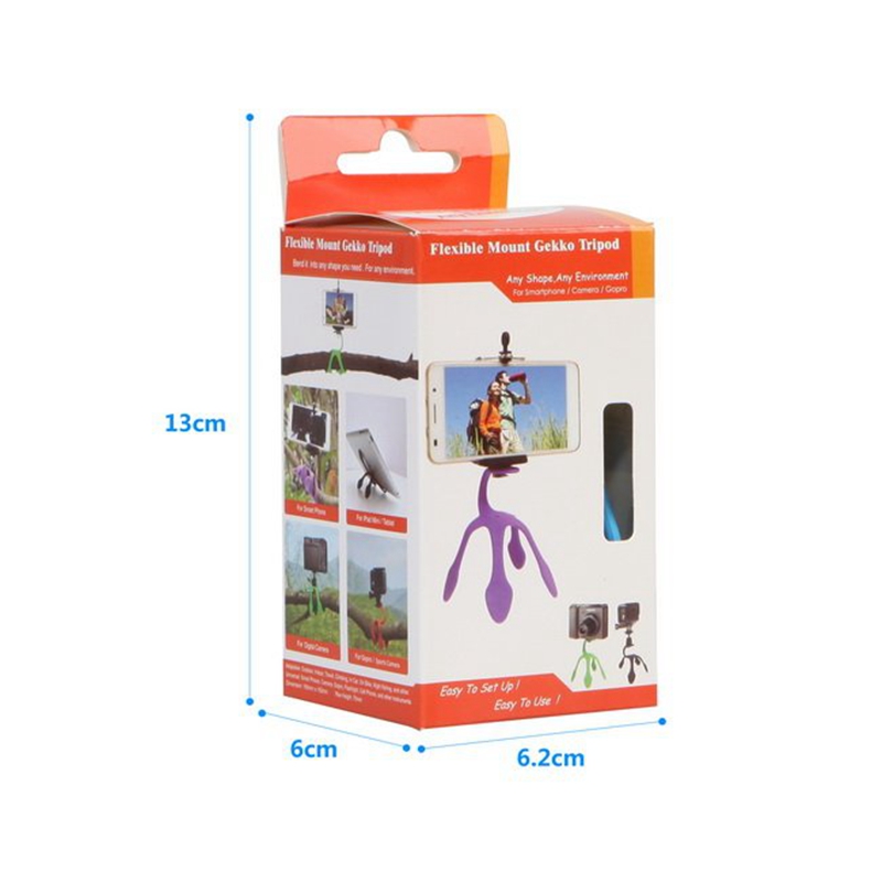 Gekko Pod Mini Flex Mount Tripod Support Holder For Smartphone Gopro Hero Camera