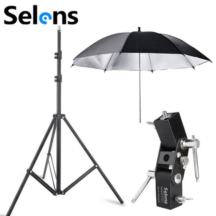 Photo Umbrella Kit 33&quot; White Soft/ Silver Reflective Umbrella for Portrait Photography Lighting