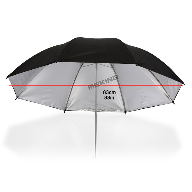 Photo Umbrella Kit 33&quot; White Soft/ Silver Reflective Umbrella for Portrait Photography Lighting
