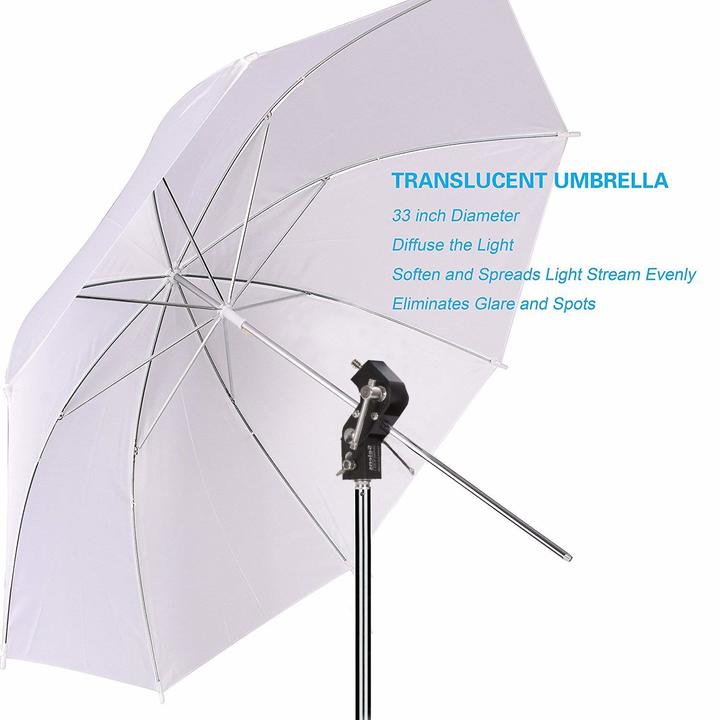 Photo Umbrella Kit 33&quot; White Soft/ Silver Reflective Umbrella for Portrait Photography Lighting