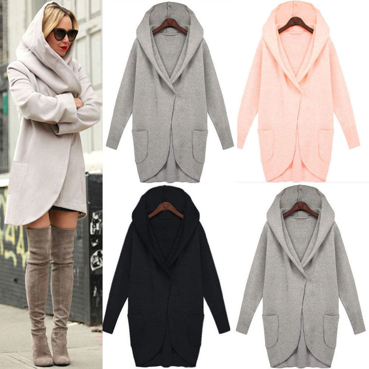 women autumn winter long sleeve coat fashion lady casual leisure holiday coat
