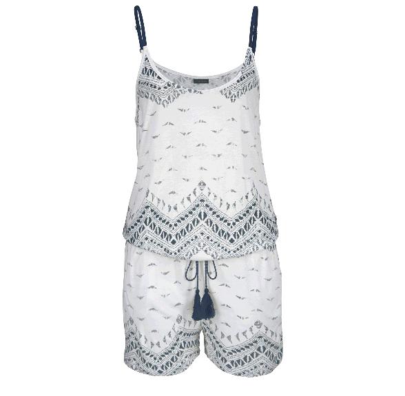 women floral print waist jumpsuit lady summer holiday strap tops vest casual leisure playsuit