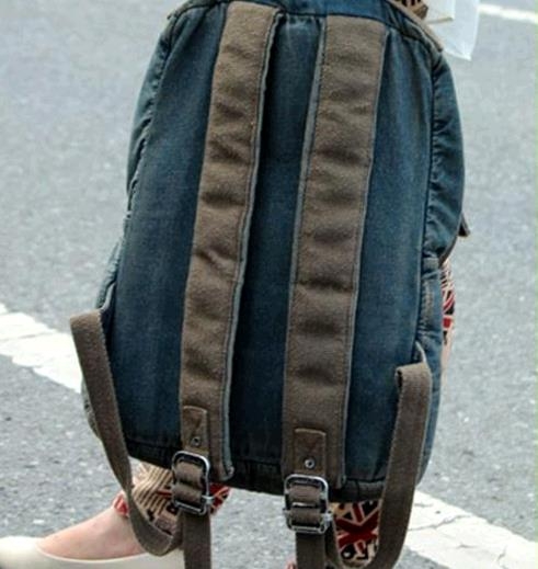 Vintage backpack Women Denim Casual Travel Rucksack Schoolbag Knapsack Backpack Girls student bag