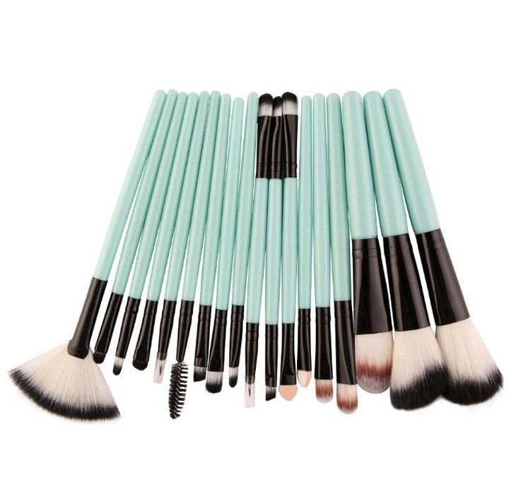 1 set cosmetic refresh multi-color rod eye and lip brushes set 18pcs/set