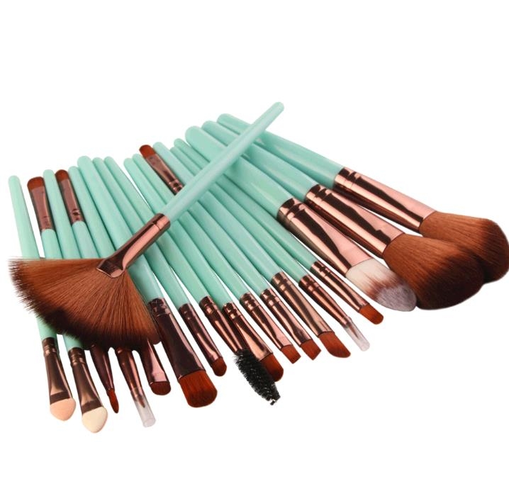 1 set cosmetic refresh multi-color rod eye and lip brushes set 18pcs/set