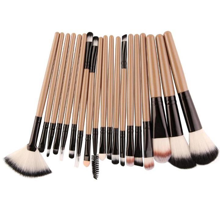 1 set cosmetic refresh multi-color rod eye and lip brushes set 18pcs/set