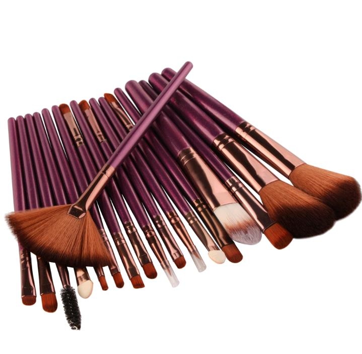 1 set cosmetic refresh multi-color rod eye and lip brushes set 18pcs/set