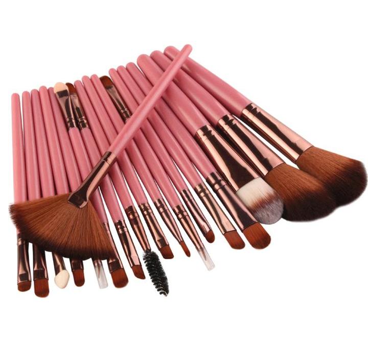 1 set cosmetic refresh multi-color rod eye and lip brushes set 18pcs/set