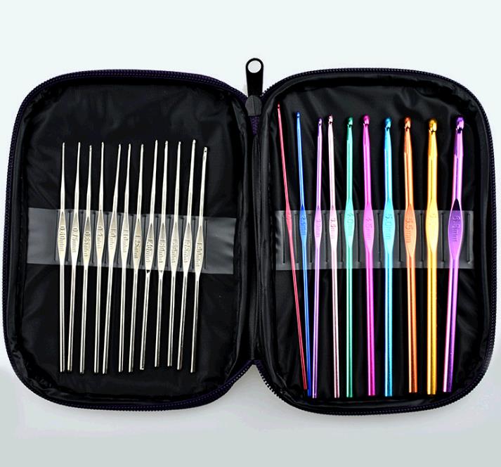 Metal Crochet tool kit  alumina alloy wool Crochet kits 22pcs/set sweater tool set