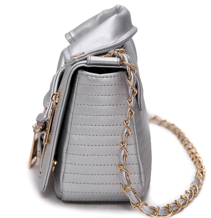 pu leather women bag chain rivets sloping shoulder bags jackets sytle shoulder bag