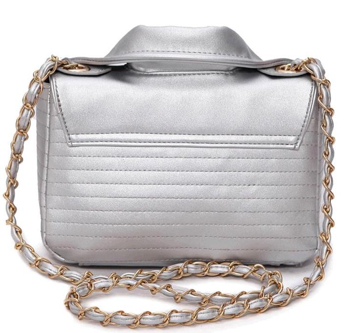 pu leather women bag chain rivets sloping shoulder bags jackets sytle shoulder bag