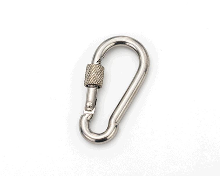 2 PCS Stainless steel spring snap hoist rope hook wire rope belt nut snap with safety pin YL-CD05