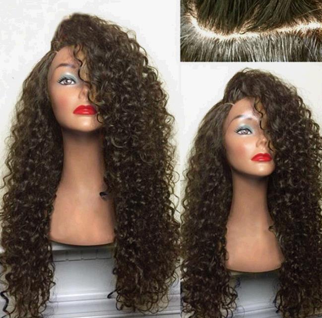 Wig Hair Cover African Ladies Small Curly Hair Long Curly Hair High Temperature Silk Fiber Hair Wigs