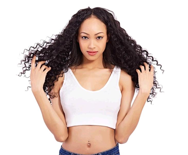 Long Small Roll Black Wigs Black Brown Curled Wig