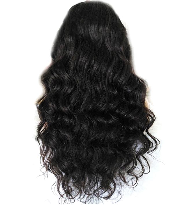 Fashion Long Curly Hair Black Wig Female High Temperature Silk Headset African Black Big Wave Wigs