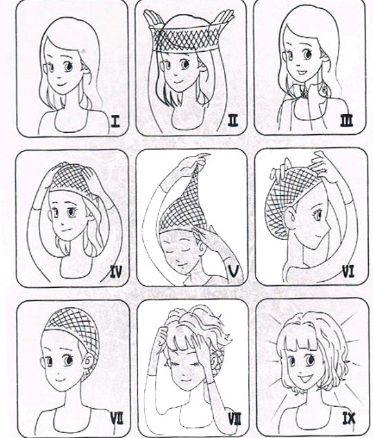 Black Fashionable Natural Wig High Temperature Resistant Silk Medium-length Curly Hair Wigs