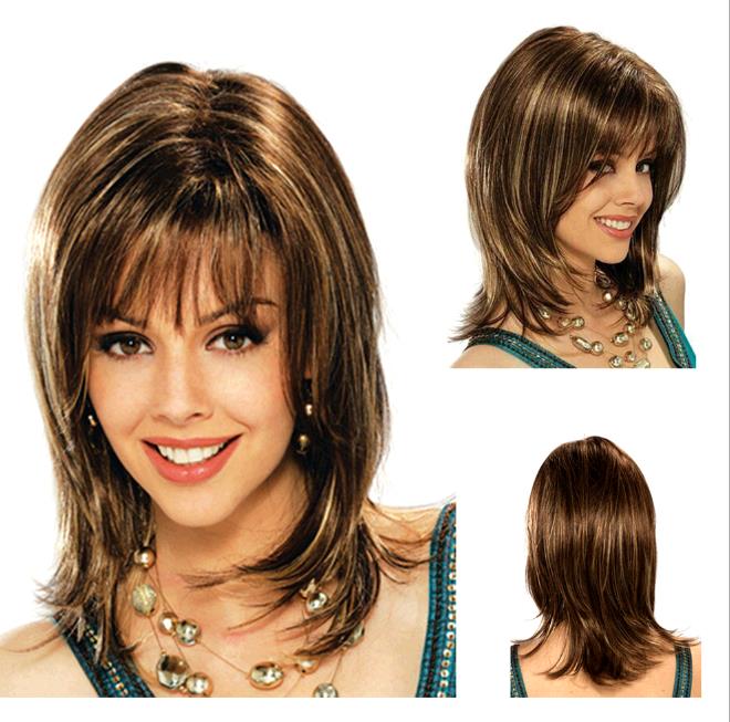 Office Lady wig fashion Liuhai Short Hair Chemical Fiber Headset Wigs