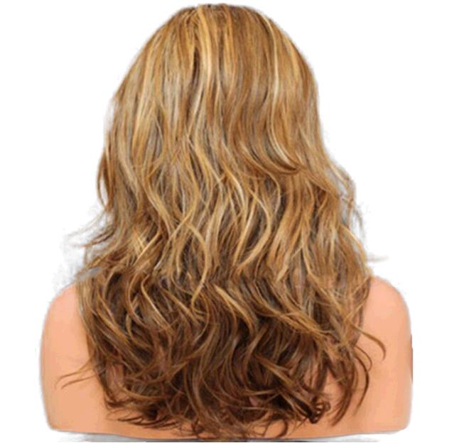 Wig Woman Medium and Long Curly Hair High Temperature Resistant Head Cover Wigs