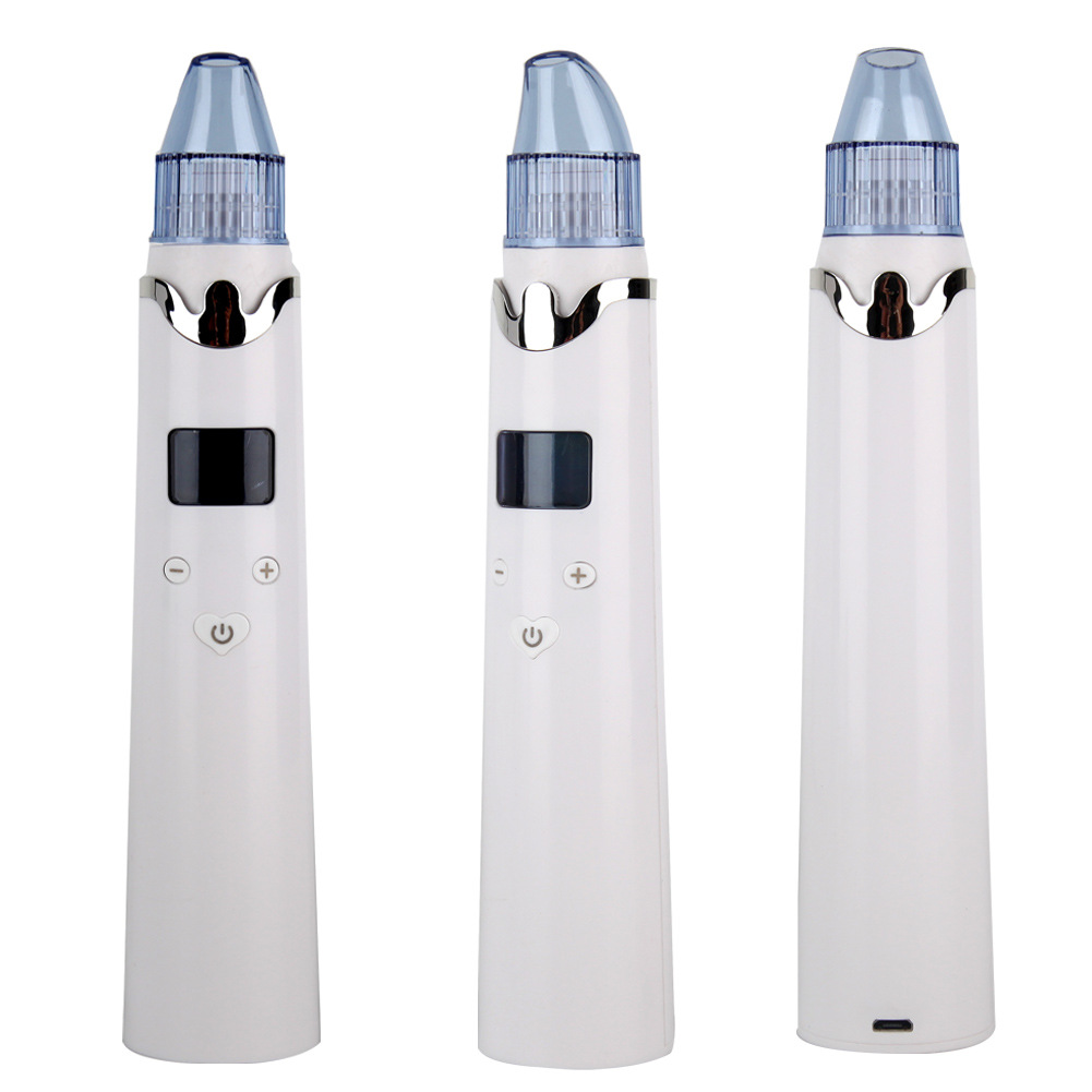 women hairdresser electric blackhead cupping darkspot device facing beautiful device