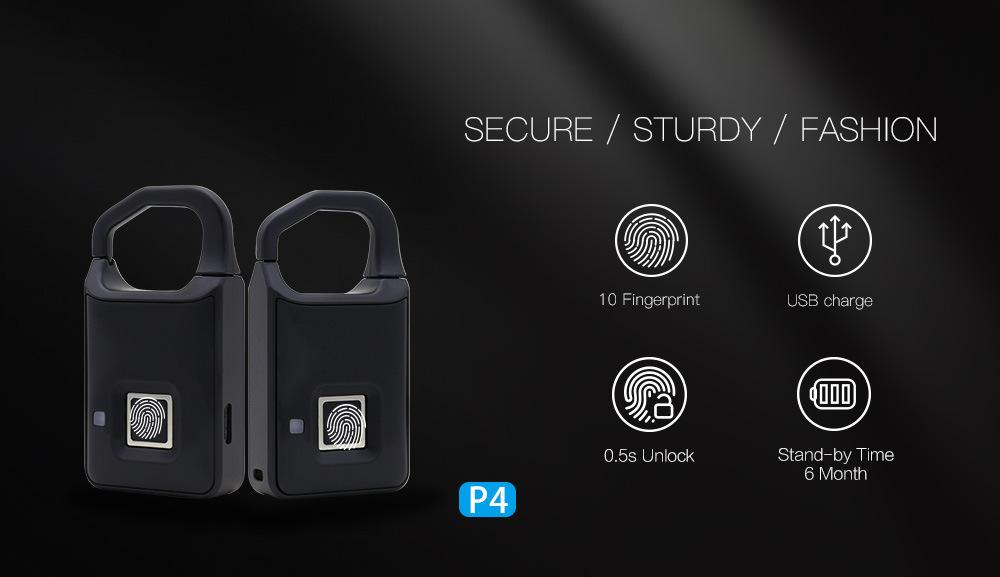 Fingerprint Lock Intelligent Lock Luggage Student Dormitory Cabinet Door Warehouse Antitheft Lock